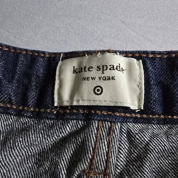 NEW KATE SPADE x Target Jeans Women’s Size 14 High Rise Straight Leg Wide Cuff - Picture 11 of 13